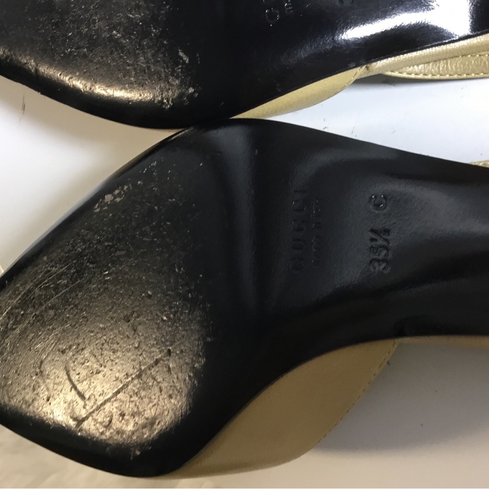 Gucci Leather Pointed-Toe Slingback Pumps - Picture 8 of 8
